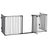 Five-Panel Pet Playpen or Safety Gate with Walk Through Door, PawHut, Black