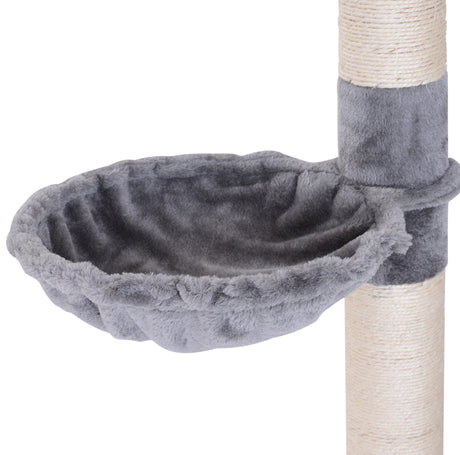 Floor to Ceiling Cat Tree for Indoor Cats 5-Tier Kitty Tower Climbing Activity Center Scratching Post Adjustable Height 230-260 cm, PawHut, Brown