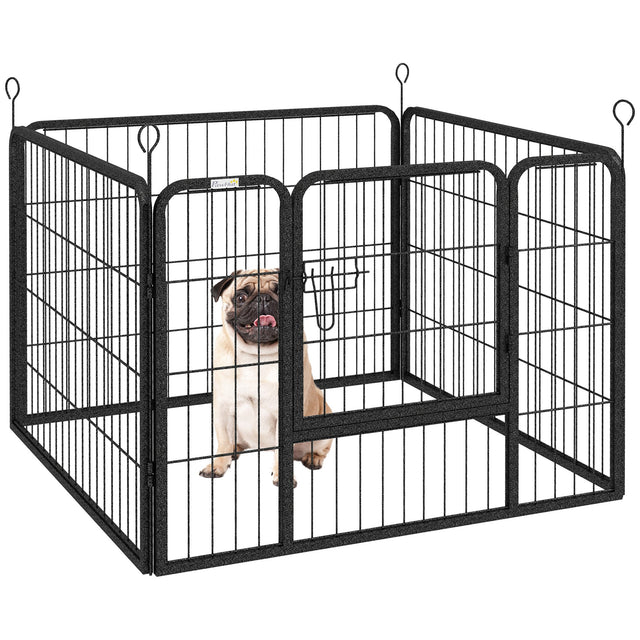 Foldable 4-Panel Heavy Duty Dog Playpen 82x82x60cm, PawHut,