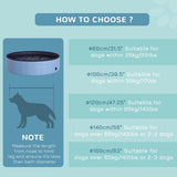 Foldable Dog Paddling Pool (Φ120 × 30H cm), PawHut, Blue