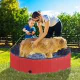 Foldable Dog Paddling Pool (Φ120 × 30H cm), PawHut, Blue