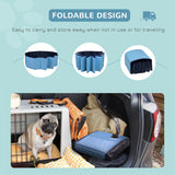 Foldable Dog Paddling Pool (Φ120 × 30H cm), PawHut, Blue