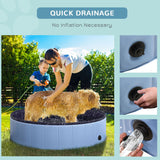 Foldable Dog Paddling Pool (Φ120 × 30H cm), PawHut, Blue