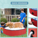 Foldable Dog Paddling Pool (Φ120 × 30H cm), PawHut, Blue