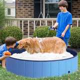 Foldable Dog Paddling Pool (Φ140 x 30H cm), PawHut, Blue