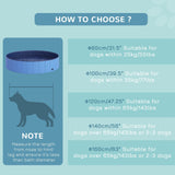 Foldable Dog Paddling Pool (Φ140 x 30H cm), PawHut, Blue