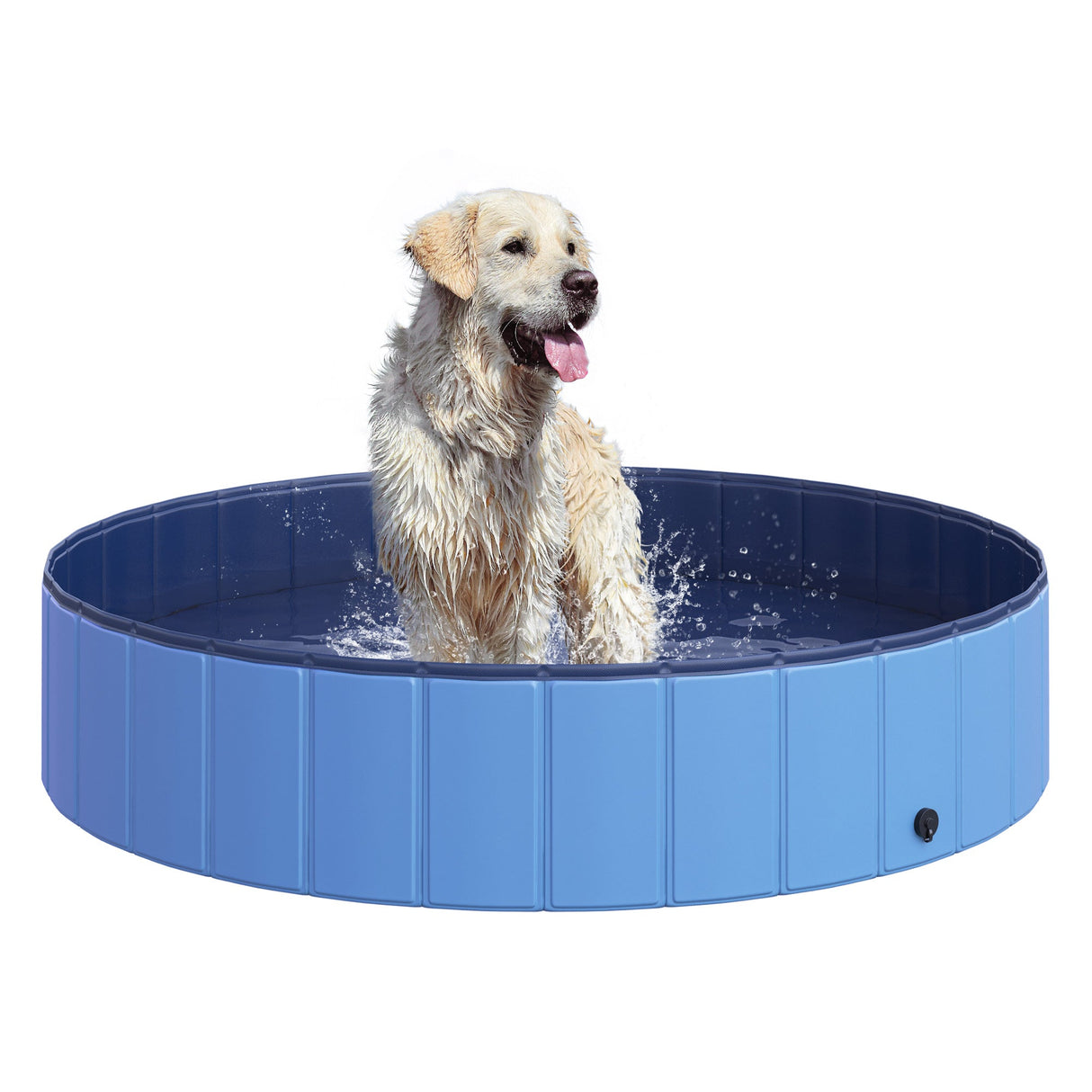 Foldable Dog Paddling Pool (Φ140 x 30H cm), PawHut, Blue