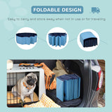 Foldable Dog Paddling Pool (Φ140 x 30H cm), PawHut, Blue