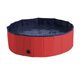 Foldable Dog Paddling Pool(Φ100 x 30H cm), PawHut, Blue