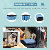 Foldable Dog Paddling Pool(Φ100 x 30H cm), PawHut, Blue