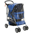 Foldable Mini Dog Stroller with Rain Cover & Cup Holder, PawHut, Blue