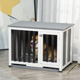 Foldable Wooden Dog Crate & End Table | Small to Medium Size Dogs, PawHut,