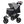 Folding 3 Wheel Dog Pushchair Travel w/ Adjustable Canopy Storage Brake, PawHut, Grey