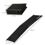 Folding Dog Ramp for Car for Extra Large Dogs, Portable Pet Ramp with Non-slip Surface, Aluminium Alloy Frame, PawHut,