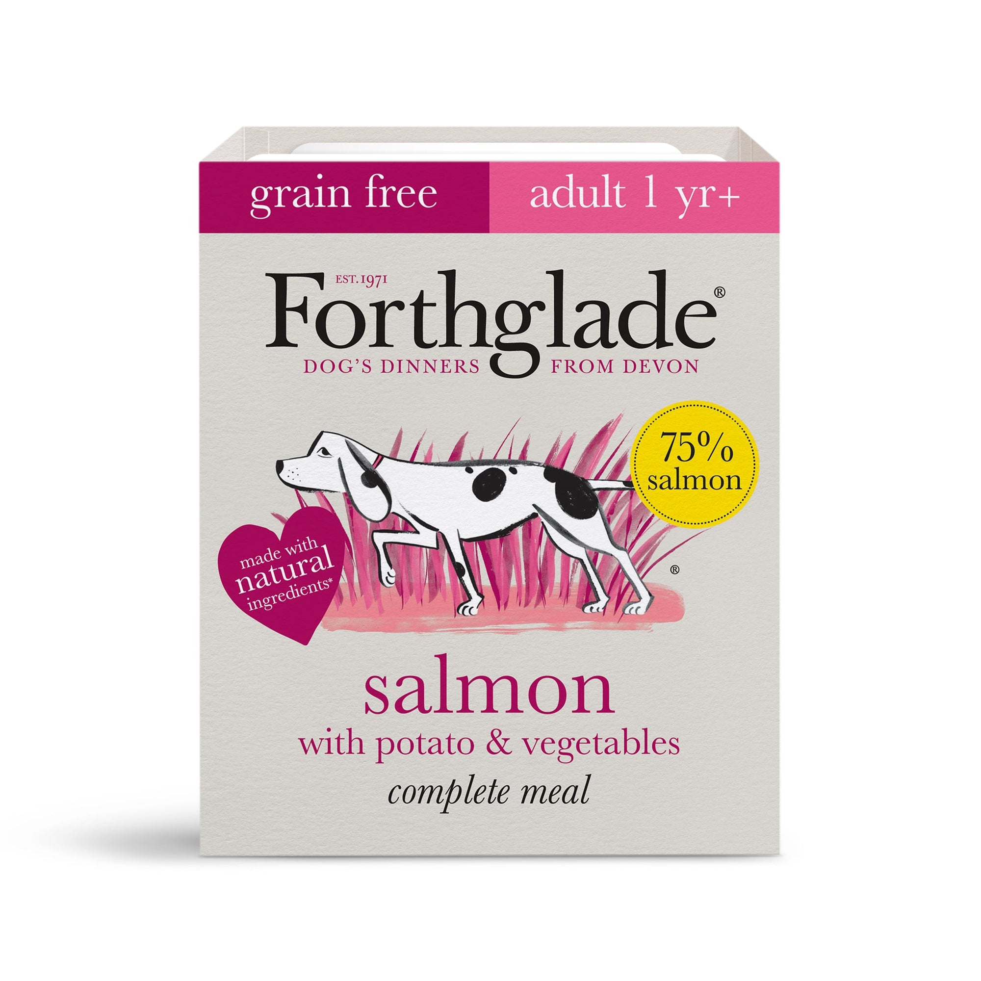 Forthglade Adult Complete Grain Free Salmon 18x395g, Forthglade,