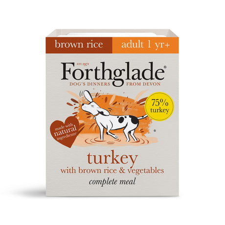 Forthglade Adult Complete Turkey, Brown Rice & Veg Trays 18x395g, Forthglade,