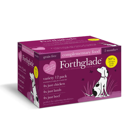 Forthglade Adult Just Grain Free Multipack 12x395g, Forthglade,