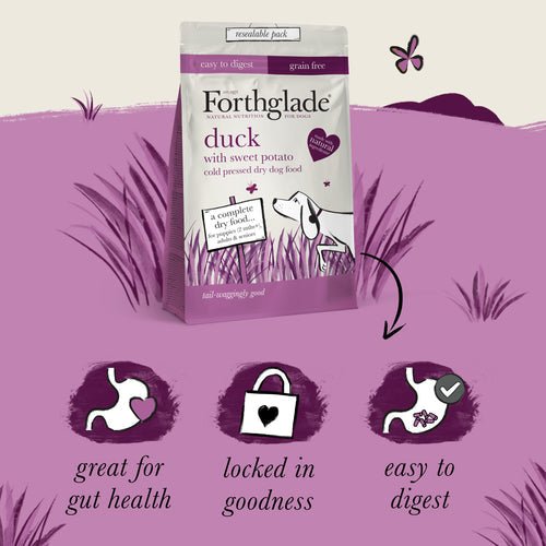 Forthglade Cold Pressed Duck Natural Grain Free Dry Dog Food, Forthglade, 6 kg