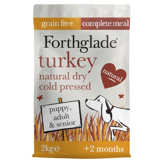 Forthglade Cold Pressed Turkey Grain Free Dry Dog Food, Forthglade, 2 kg