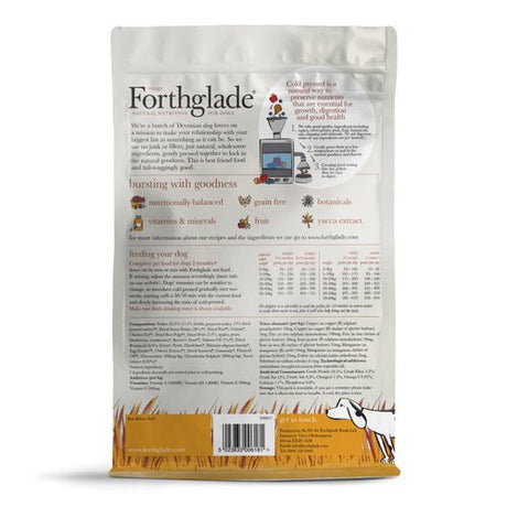 Forthglade Cold Pressed Turkey Natural Grain Free Dry Dog Food, Forthglade, 10 kg