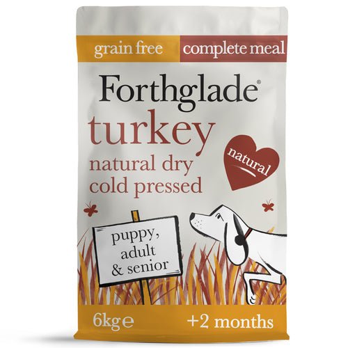 Forthglade Cold Pressed Turkey Natural Grain Free Dry Dog Food, Forthglade, 6 kg