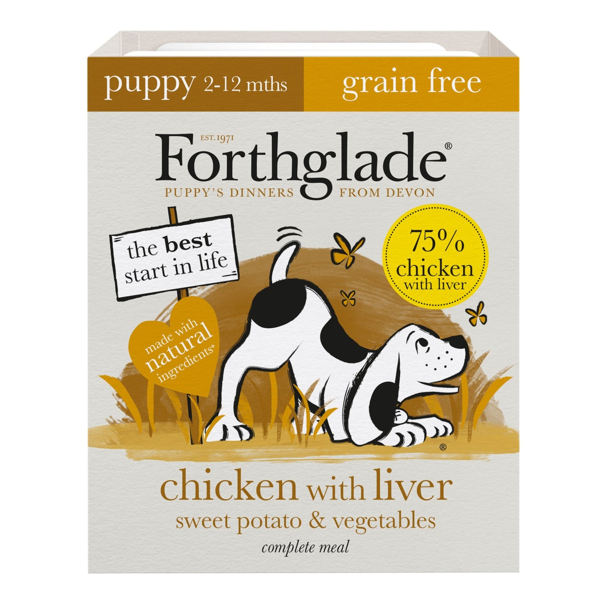 Forthglade Puppy Complete Grain Free Chicken 18x395g, Forthglade,
