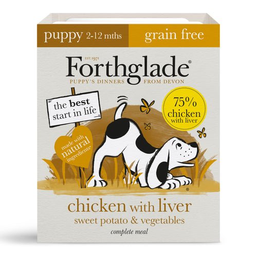 Forthglade Puppy Complete Grain Free Chicken & Lamb Duo Wet Dog Food Variety Pack 12x395g, Forthglade,
