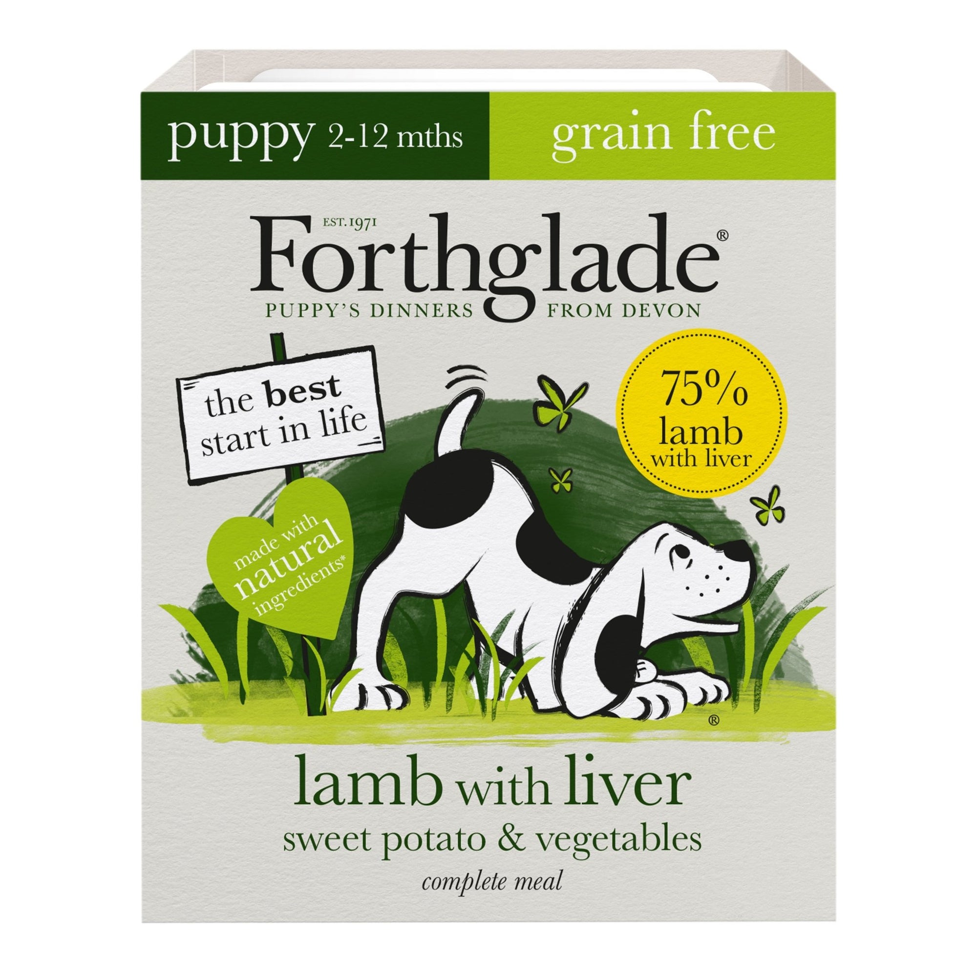 Forthglade Puppy Complete Grain Free Lamb 18x395g, Forthglade,