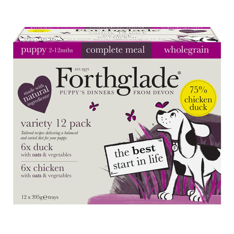 Forthglade Puppy Complete Wholegrain Variety with Oats & Veg12x395g, Forthglade,
