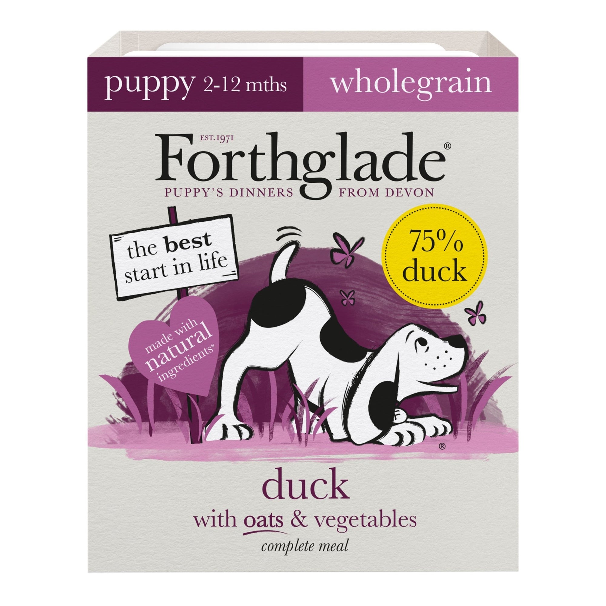 Forthglade Puppy Complete Wholegrains Duck with Oats & Veg 18x395g, Forthglade,