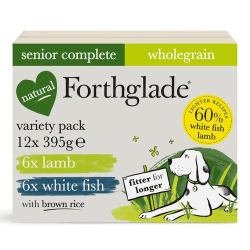 Forthglade Senior Complete Wholegrain Lamb & White Fish Duo Variety Pack 12x395g, Forthglade,