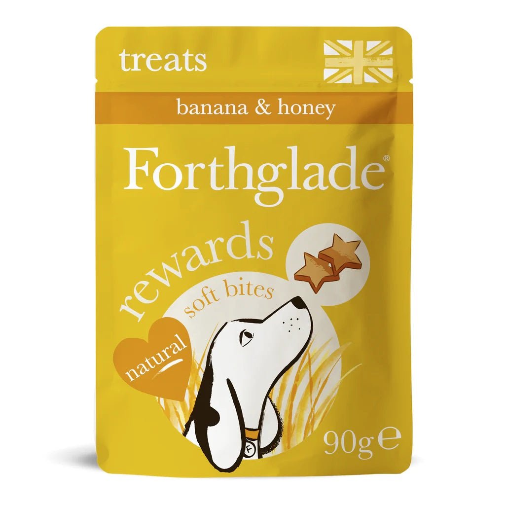 Forthglade Soft Bites Grain Free Rewards Honey & Banana Treats 8 x 90g, Forthglade,