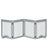 Freestanding Pet Gate 4 Panel Wooden Dog Barrier Folding Safety Fence with Support Feet up to 204cm Long 61cm Tall for Doorway Stairs, PawHut, White