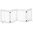 Freestanding Pet Gate 4 Panel Wooden Dog Barrier Folding Safety Fence with Support Feet up to 204cm Long 61cm Tall for Doorway Stairs, PawHut, White