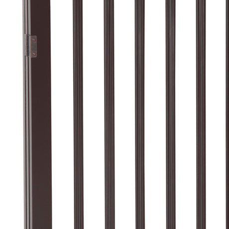 Freestanding Small Wooden Pet Safety Gate Room Separator - Dark Brown, PawHut,