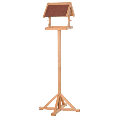 Freestanding Wooden Bird Feeder - Cross Support & Weatherproof, PawHut,