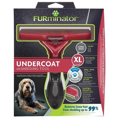 FURminator Undercoat deShedding Tool Long Hair Extra Large Dog, FURminator,