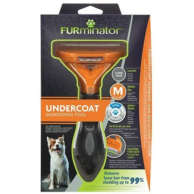 FURminator Undercoat deShedding Tool Long Hair Medium Dog, FURminator,