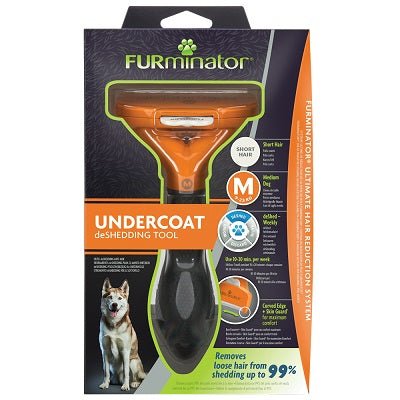 FURminator Undercoat deShedding Tool Medium Short Hair Dog, FURminator,