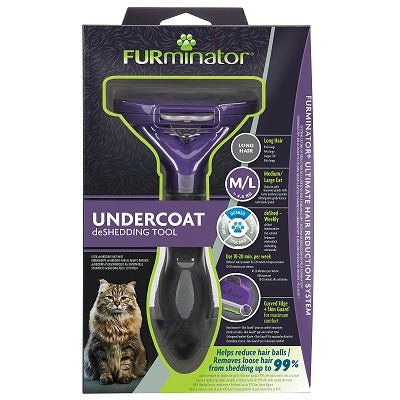 FURminator Undercoat Long Hair Medium/Large Cat Single, FURminator,