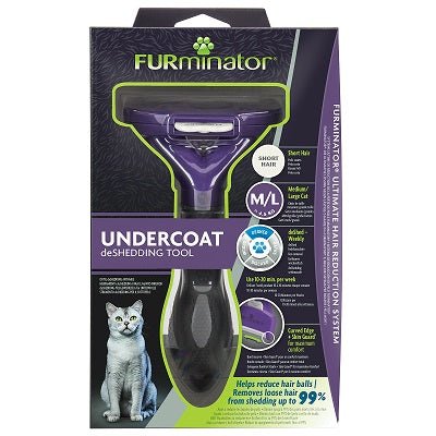 FURminator Undercoat Short Hair Medium/Large Cat Single, FURminator,