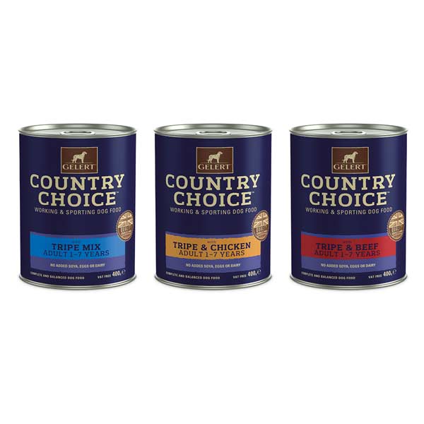 Gelert Country Choice Adult Dog Tripe Variety Dog Food 12x400g, Gelert,