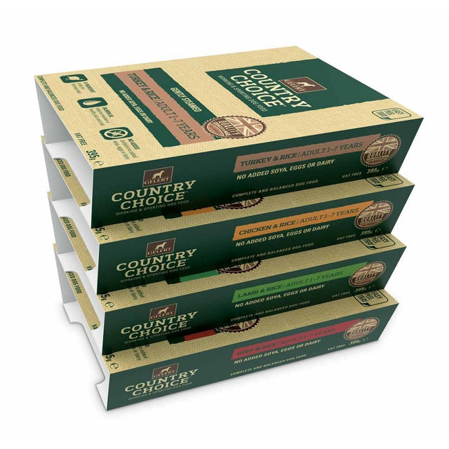 Gelert Country Choice Tray Varieties Dog Food 12x395g, Gelert,