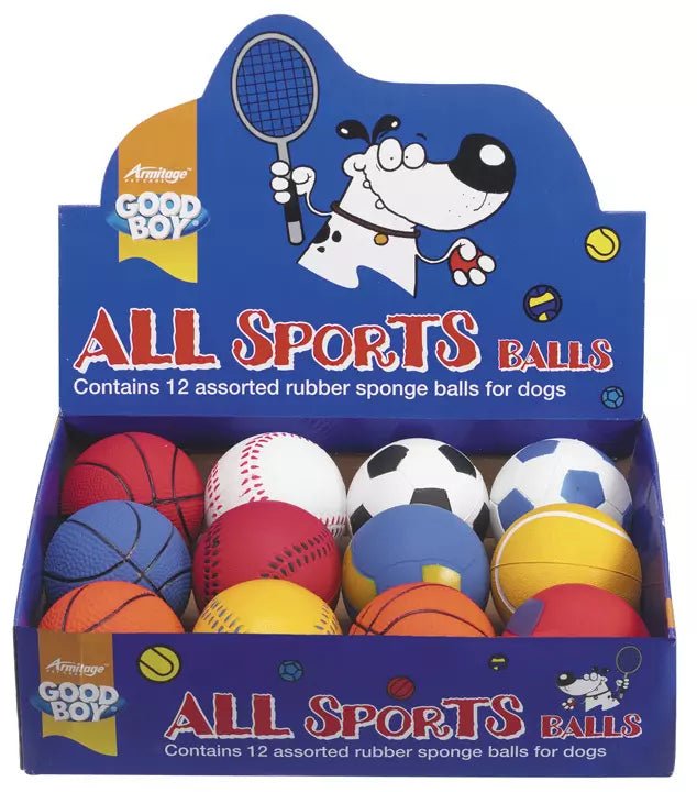 Good Boy All Sports Ball x12 Box Dog Toy, Good Boy,