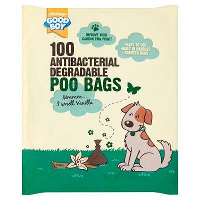 Good Boy Antibacterial Degradable Poo Bags 34 x 100, Good Boy,