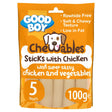 Good Boy Chewables Dog Treats - Rawhide Free Chicken Sticks - 5 Pack (18 x 100g), Good Boy,