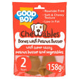 Good Boy Chewables Dog Treats - Rawhide Free Peanut Butter Medium Bones - 2 Pack (8 x 158g), Good Boy,