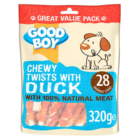 Good Boy Chewy Twists with Duck, Good Boy, 3x320g