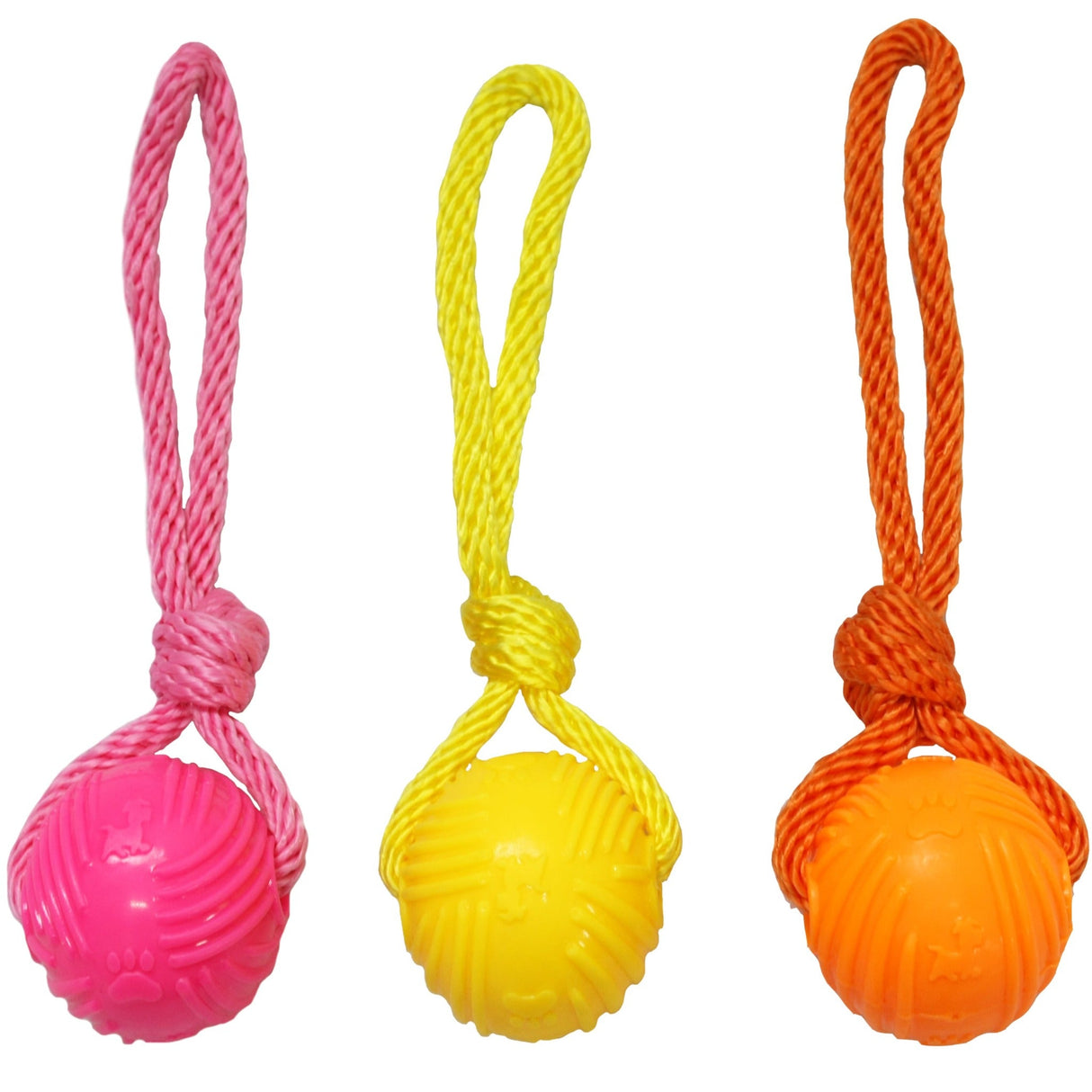 Good Boy Glow In The Dark Ball On Rope x6 Dog Toy, Good Boy,