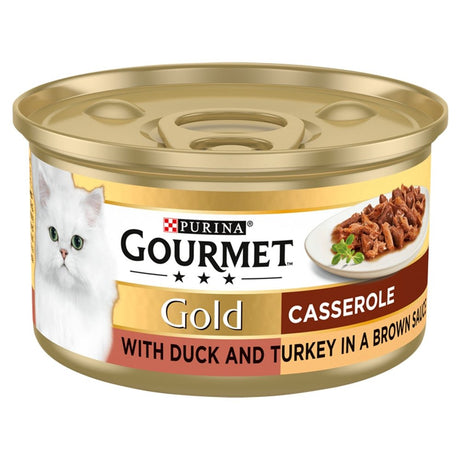 Gourmet Gold Casserole with Duck & Turkey in Brown Sauce Tins 12 x 85g, Gourmet,